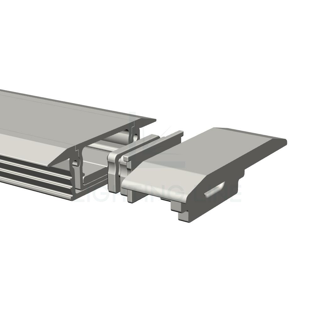 Tapa para perfil en aluminio para tiras de led PRA-D12W-WS-U