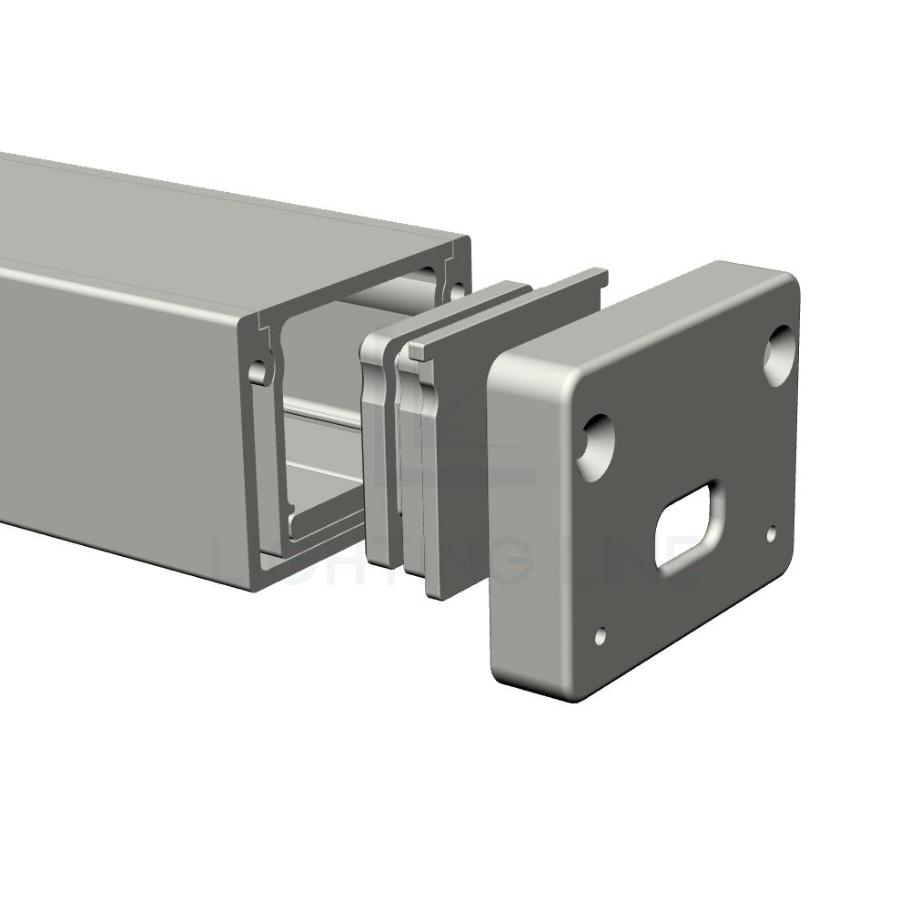 Tapa para perfil en aluminio para tiras de led PRA-D13W-WS-U