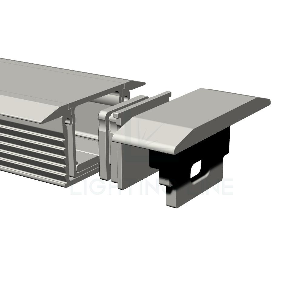 Tapa para perfil en aluminio para tiras de led PRA-D13W-WS-U