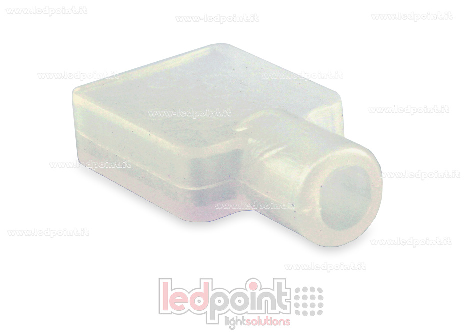 Tapa para perfil en aluminio para tiras de led Lx-ENC-8-W
