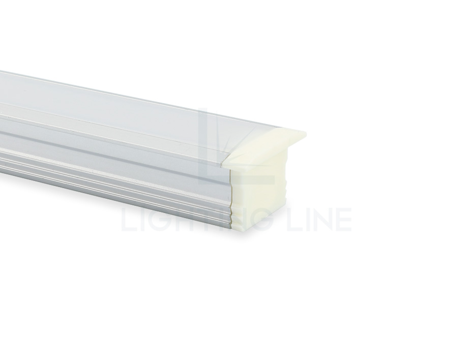 Tapa para perfil en aluminio para tiras de led PRA-RE02-WP-N