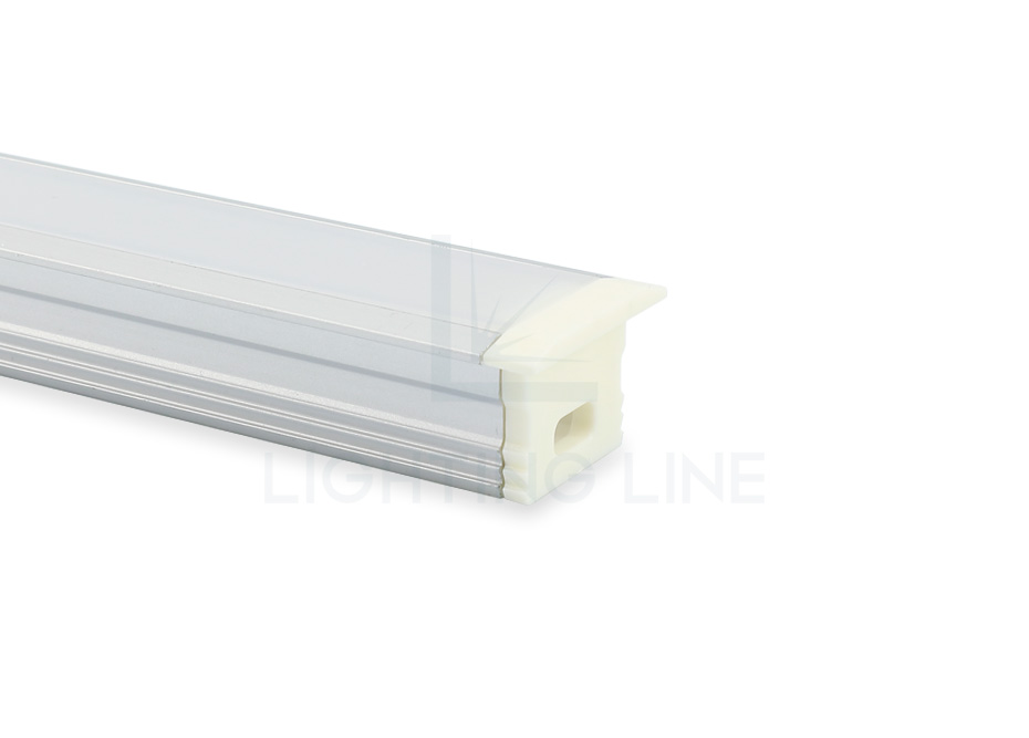 Tapa para perfil en aluminio para tiras de led PRA-RE02-WP-W