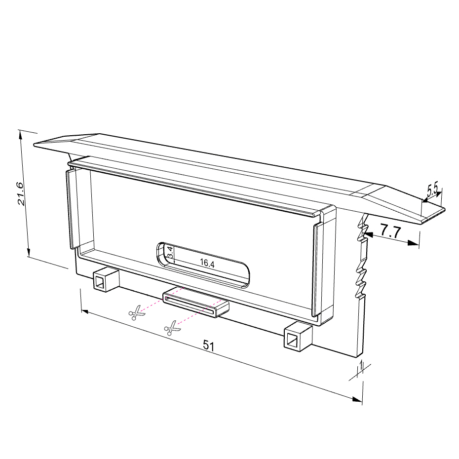 Tapa para perfil en aluminio para tiras de led PRA-RE04B-GP-W Tapa para perfil en aluminio para tiras de led PRA-RE04B-GP-W