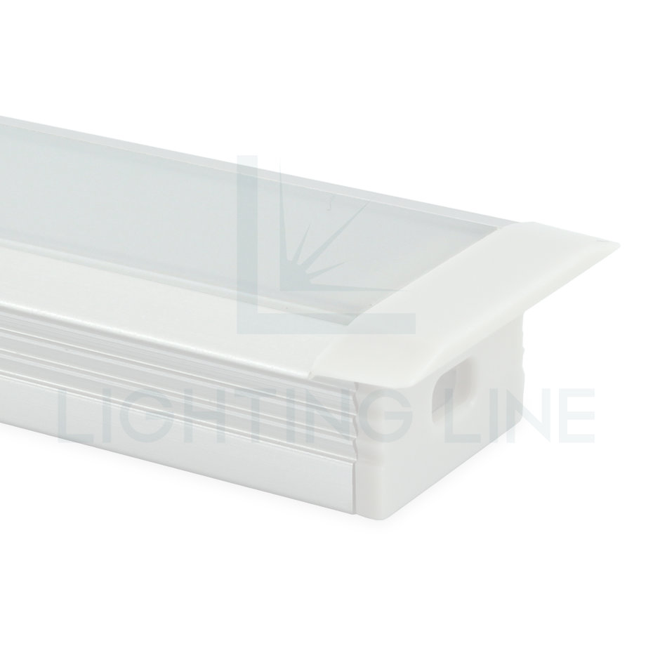 Tapa para perfil en aluminio para tiras de led PRA-RE05-WP-W