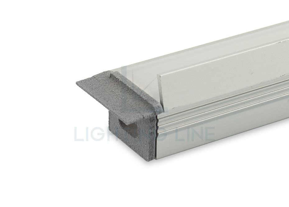 Tapa para perfil en aluminio para tiras de led PRA-RE12D-GP-W