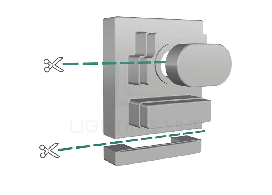 Tapa para perfil en aluminio para tiras de led PRA-SL03RE09-GS-U