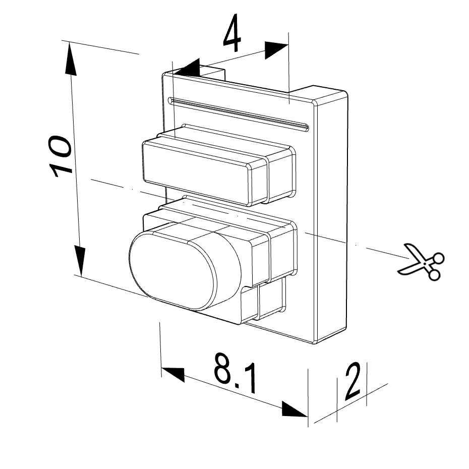 Tapa para perfil en aluminio para tiras de led PRA-SL03RE09-GS-U