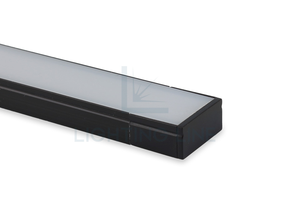 Tapa para perfil en aluminio para tiras de led PRA-SL08-BP-F