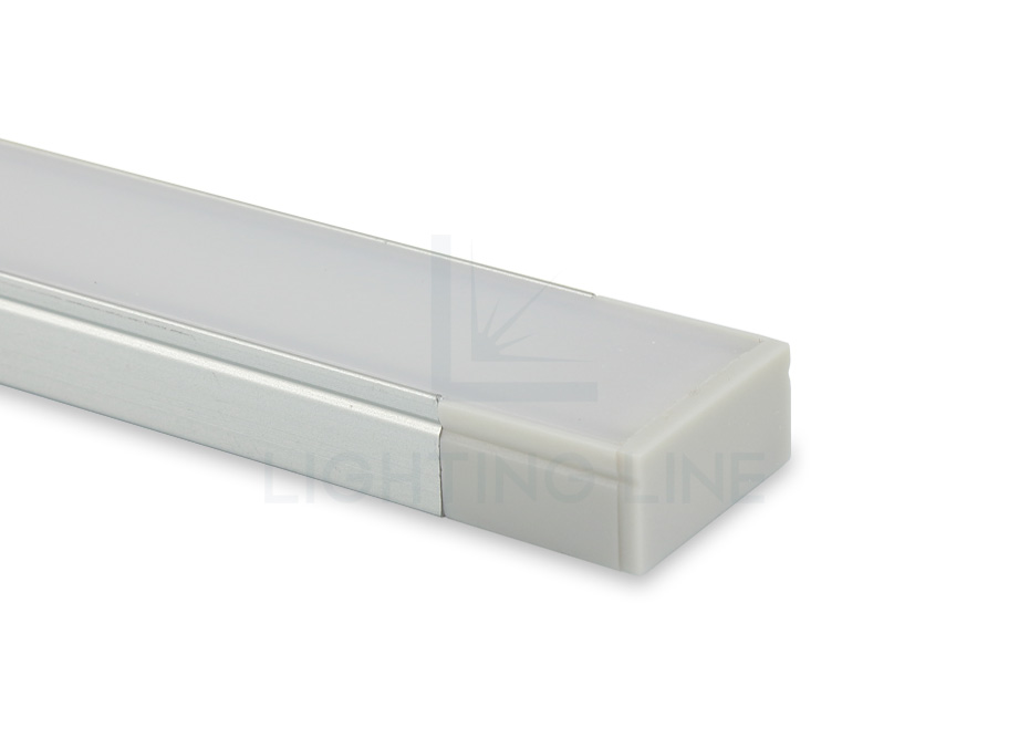 Tapa para perfil en aluminio para tiras de led PRA-SL08-GP-F