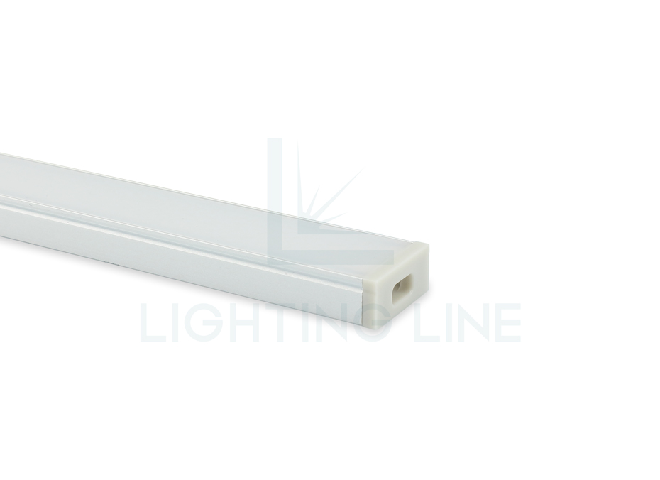 Tapa para perfil en aluminio para tiras de led PRA-SL08-GP-W