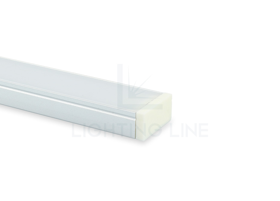 Tapa para perfil en aluminio para tiras de led PRA-SL08-WP-N