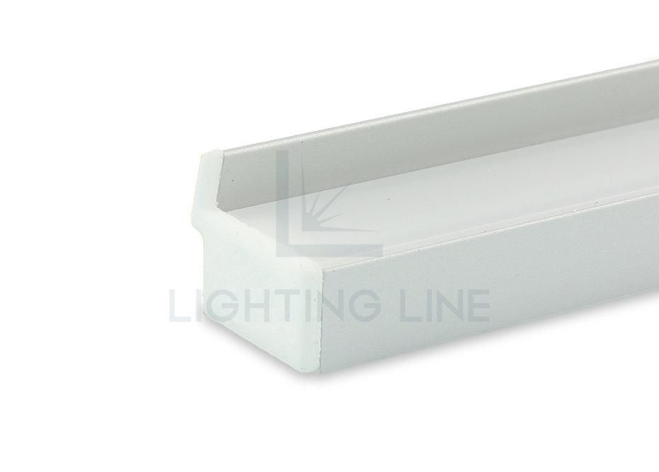 Tapa para perfil en aluminio para tiras de led PRA-SL16L-WP-N