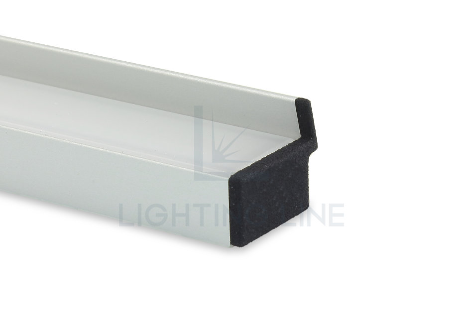 Tapa para perfil en aluminio para tiras de led PRA-SL16R-BP-N
