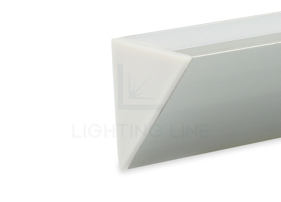 Tapa para perfil en aluminio para tiras de led PRA-WL02S-GP-U