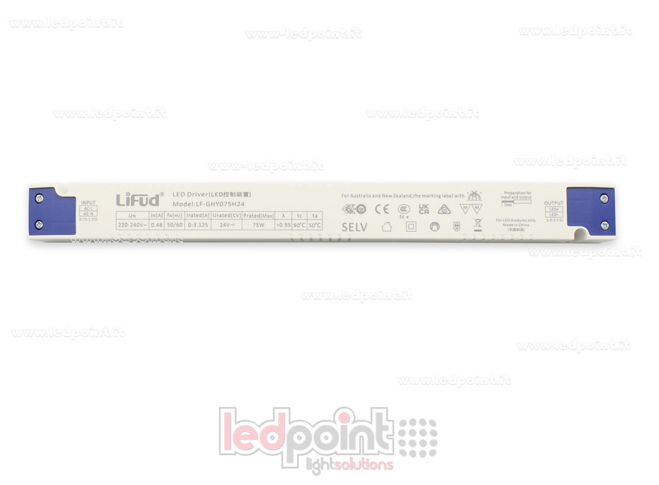 Fuente de alimentación ultra slim 75W 24V LiFud PW-LF75-24-GHY