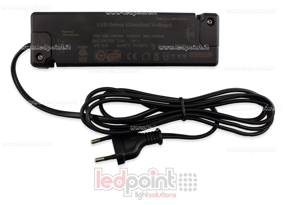 Transformador 30W 12V con conector mini 2-pin PW-STP30-12 Transformador 30W 12V con conector mini 2-pin PW-STP30-12