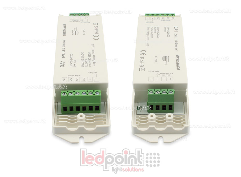 Dimmer DALI, 1 canal 15A, 12-24V DC, voltaje constante SK-DA1