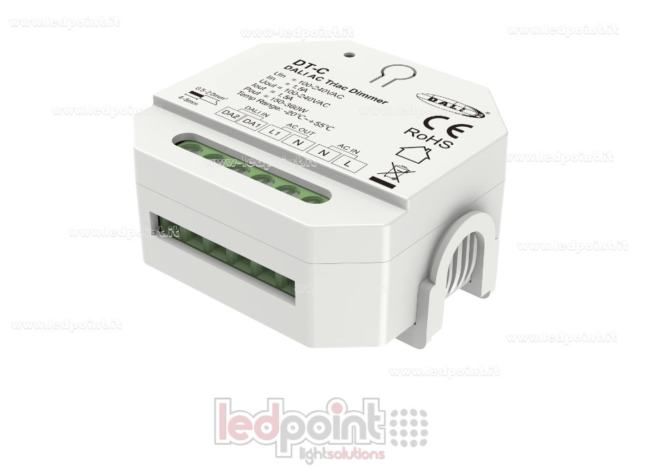 Regulador DALI y Triac, 1 canal de 1,5 A, 100-240 VCA (DT4) SK-DT-C