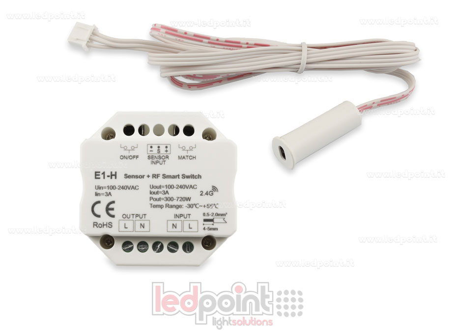 Sensor dimmer on/off monocromático para puertas 100-240VAC, 1chx3A SK-E1-H+ED(C)