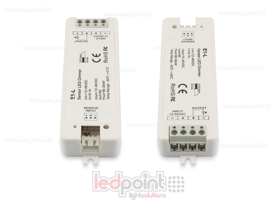 Sensor dimmer on/off monocromático para puertas 12/48V, 1chx8A SK-E1-L+ED(C)
