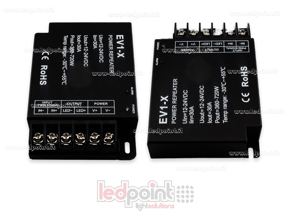Amplificador monocromático 12-24V 30A 1 canal SK-EV1-X