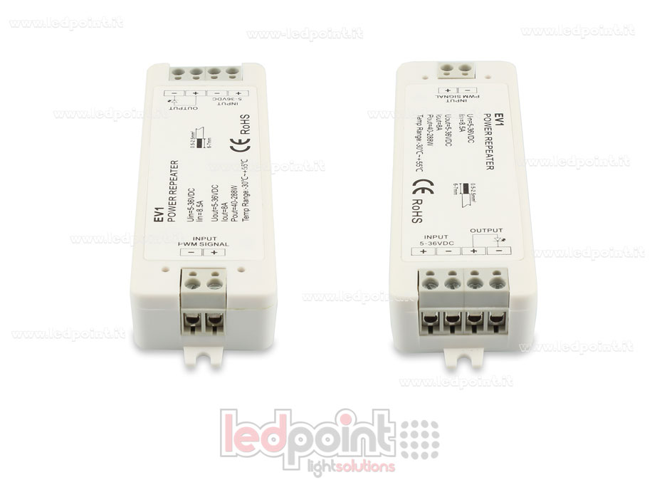 Amplificador monocromático 5-36V 8A 1 canal SK-EV1