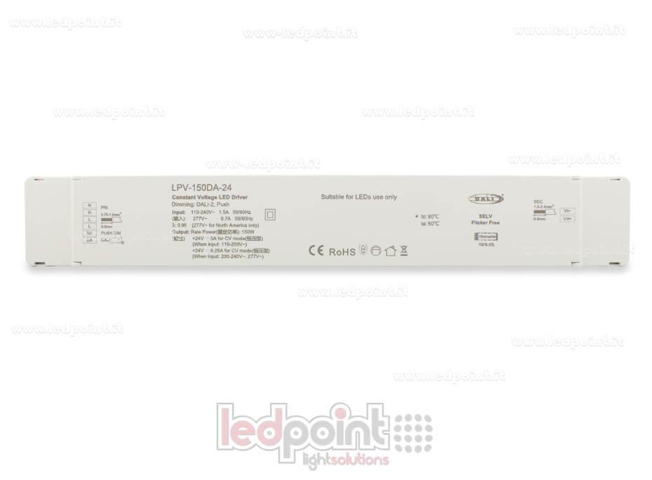 Fuente de alimentación 150W 24V DALI Push-Dim SkyDance SK-LPV-150DA-24