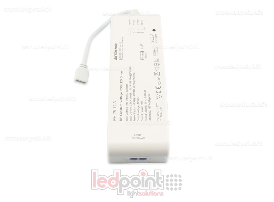 Fuente de alimentación 75W, 12V 3 canales, Wireless SkyDance SK-PH-75-12-3