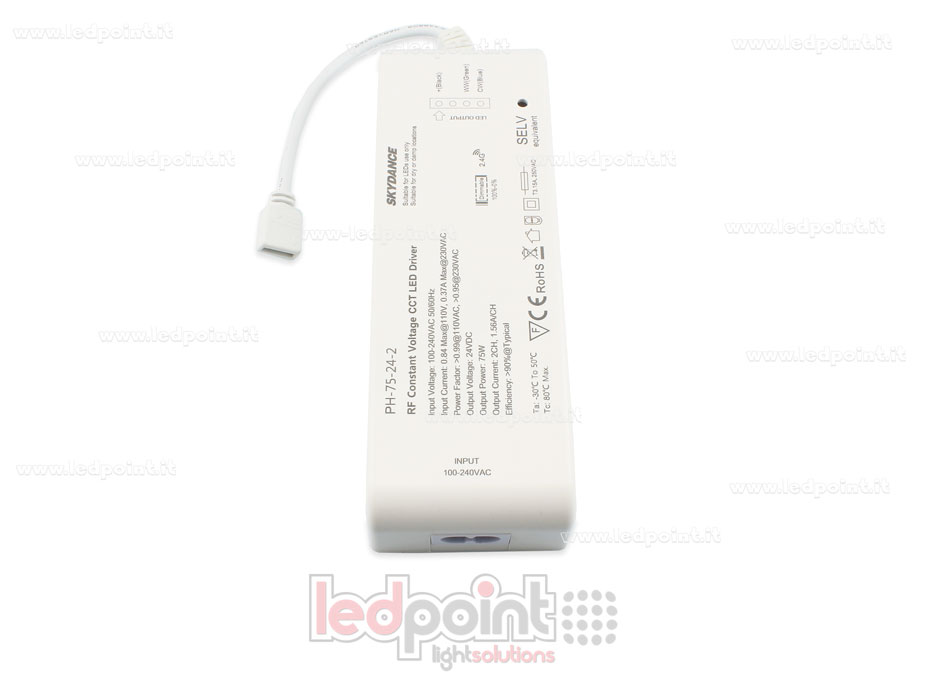 Fuente de alimentación 75W 24V, 2 canales, Wireless SkyDance SK-PH-75-24-2