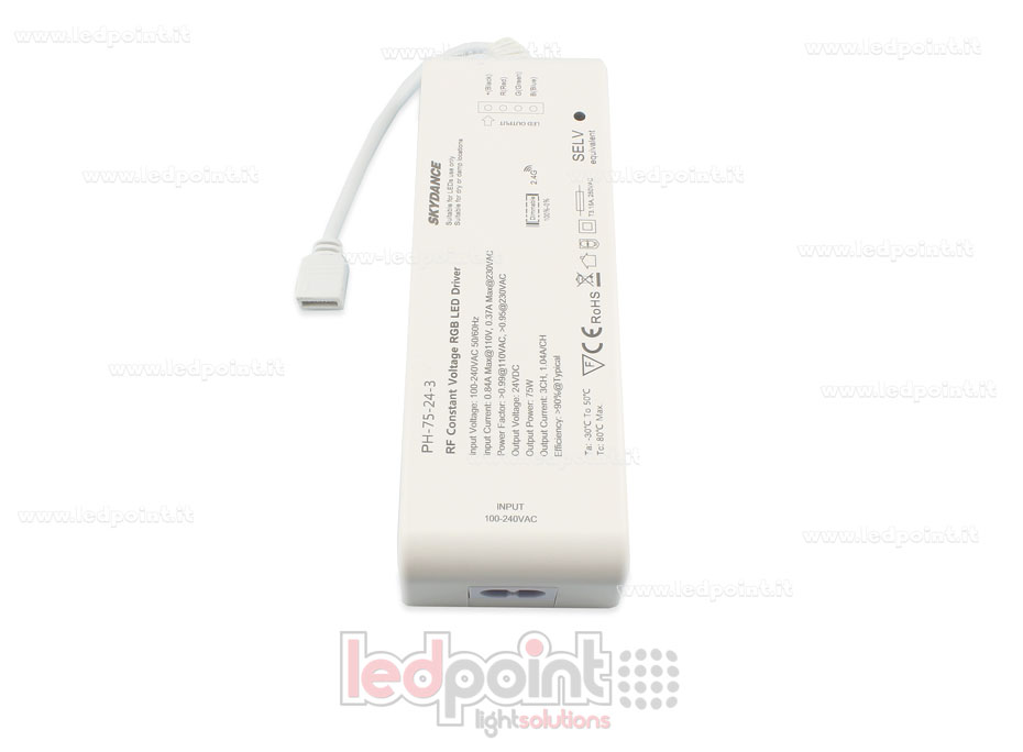 Fuente de alimentación 75W 24V, 3 canales, Wireless SkyDance SK-PH-75-24-3