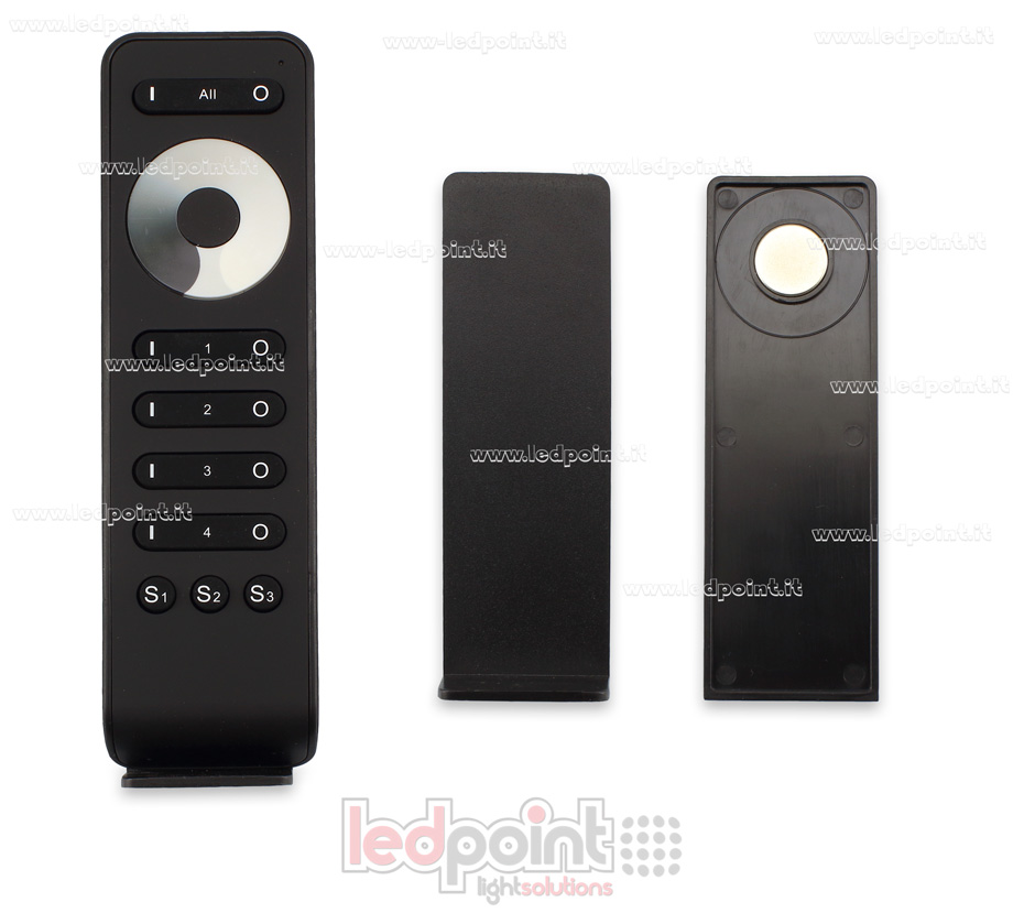 Mando a distancia monocromático 4 zonas, 3 escenas, negro 13 teclas, RF2.4G   SK-RS1