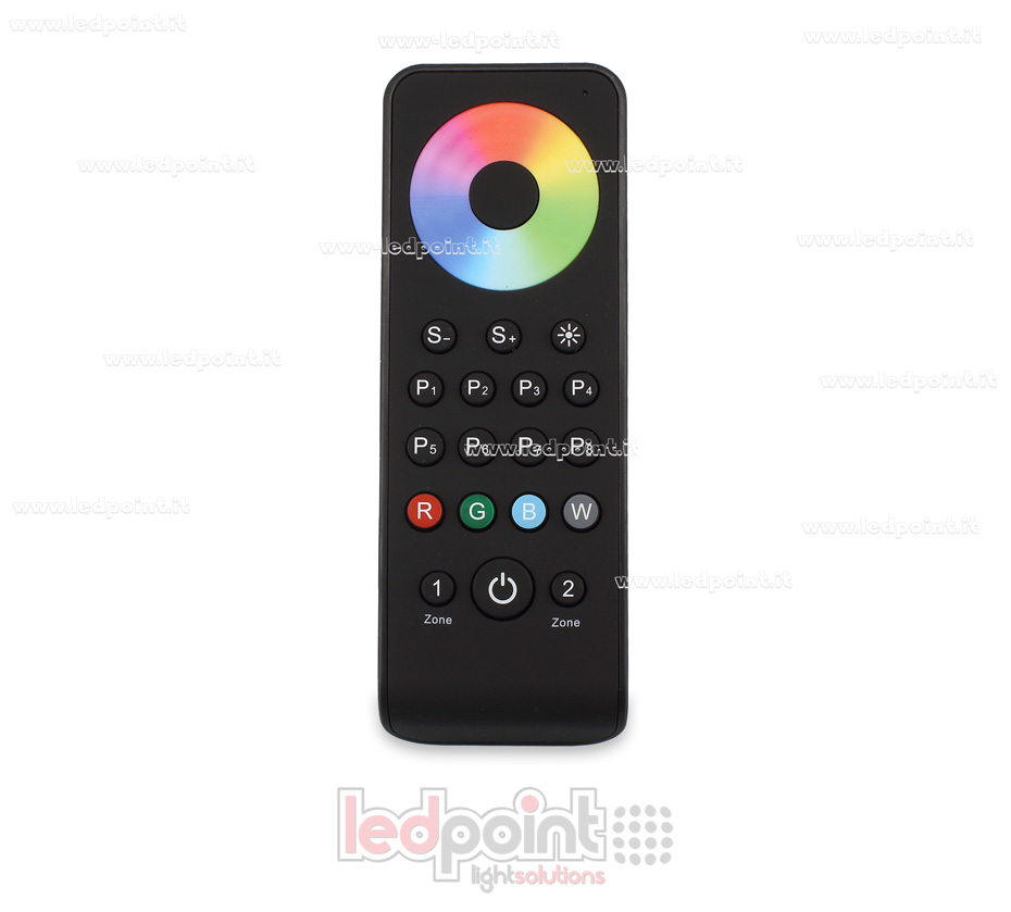 Mando RGB/RGBW 2 zonas, negro con imán, RF2.4G SK-RS3