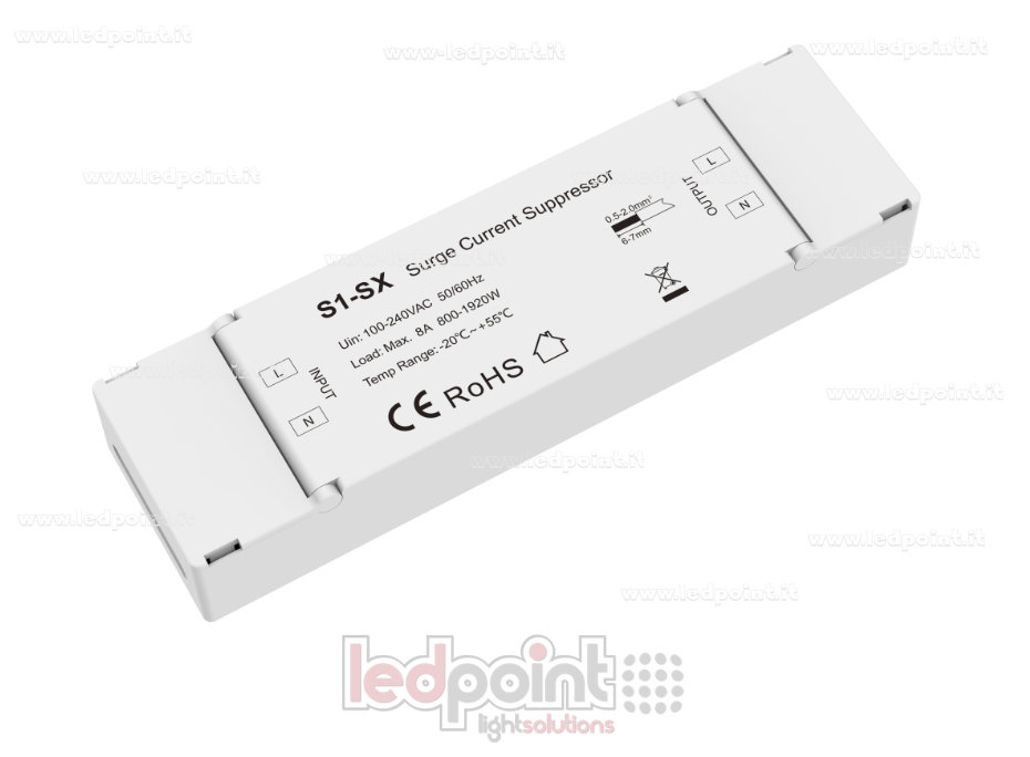 Compensador Anti-parpadeo (Filtro), 100-240V, 1 canal*8A SK-S1-SX