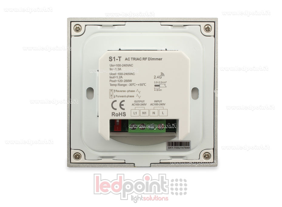 Controlador monocolor táctil triac 100/230V, RF2.4G SK-S1-T