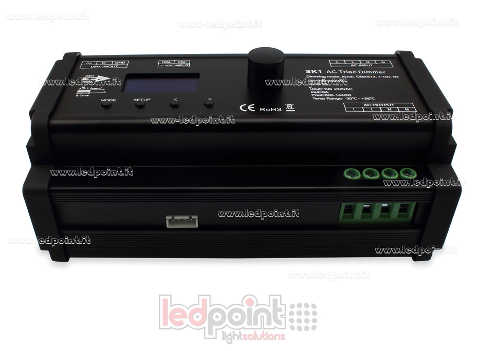 Triac AC DMX512 descodificador, 1 canale de 1A, para carril DIN SK-SK1
