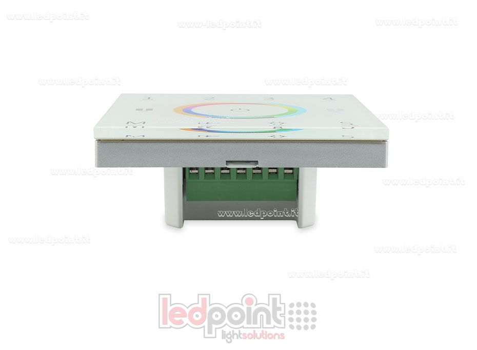 Mando a distancia master RGB+CCT 4 zonas blanco para pared RF2.4G + DMX512 SK-T15-W
