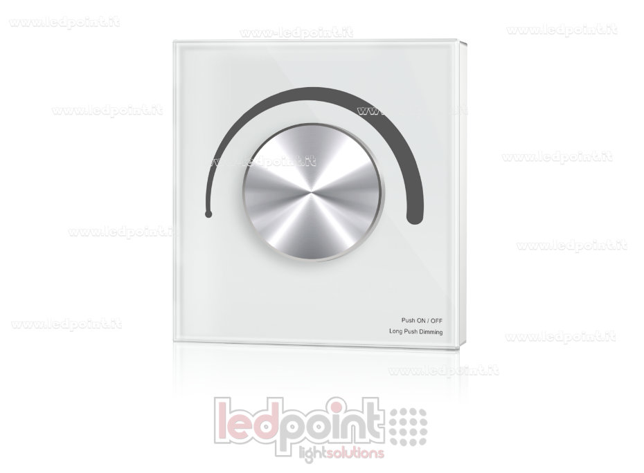 Mando Dimmer Triac Zigbee de Pared, 86x86mm, 1 Zona con Rueda Giratoria, Blanco SK-TS-K(WZ)-W