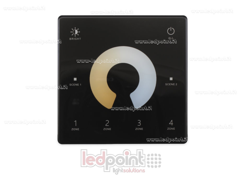 Mando de pared RF2.4G, CCT, slim, negro, alimentado por batería, monozona SK-TW2-4-B Mando de pared RF2.4G, CCT, slim, negro, alimentado por batería, monozona SK-TW2-4-B