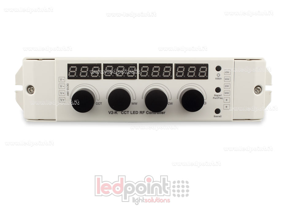 Controlador CCT con 4 pomos 12-24V, 4ch*4A, RF 2.4G SK-V2-K