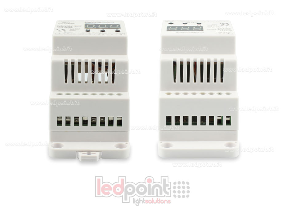 Receptor controlador RGBW 12/24V, 4ch*5A, RF 2.4G para barra DIN SK-V4-D