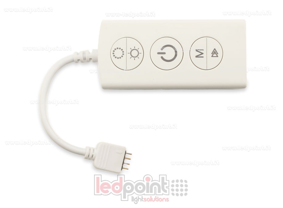 Receptor dimmer RGB con 3 botones 5/24V, 1ch*5A, Tuya App y 2.4G RF SK-VD3(WT)