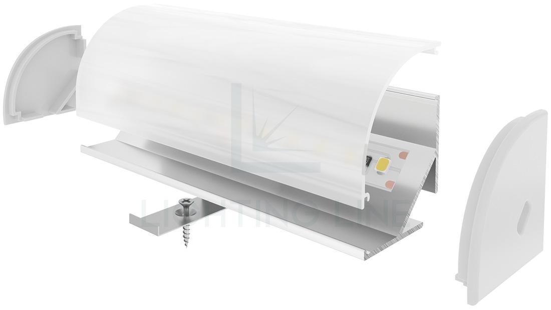 Perfil en aluminio para tiras de led PR-AN05-09