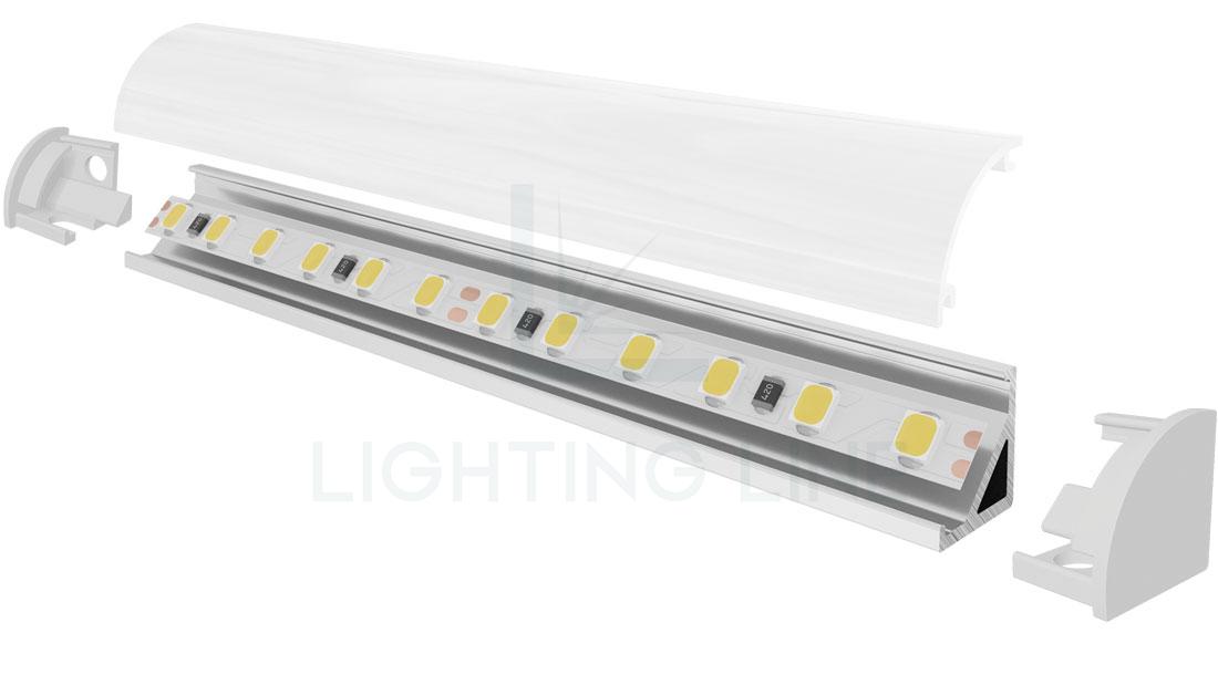 Perfil en aluminio para tiras de led PR-AN06-20 Perfil en aluminio para tiras de led PR-AN06-20