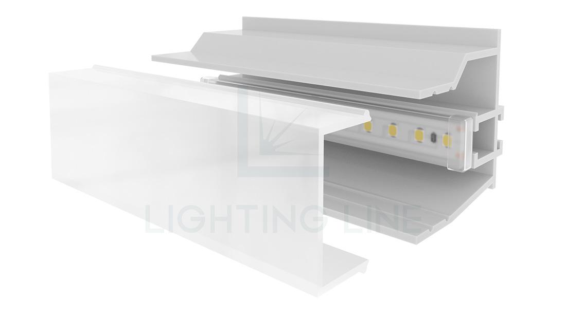 Perfil en aluminio para tiras de led PR-CC01-06-G3