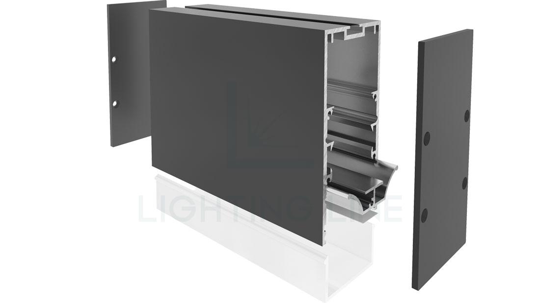 Perfil en aluminio para tiras de led PR-CL01-06