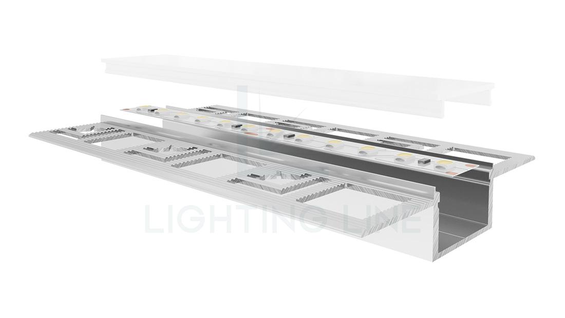 Perfil en aluminio para tiras de led PR-DW07-01