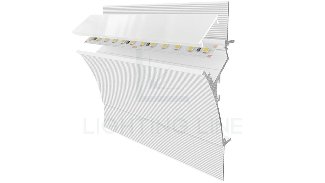 Perfil en aluminio para tiras de led PR-DW09-01-W2