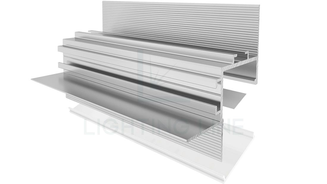 Perfil en aluminio para tiras de led PR-DW10-05-W3 Perfil en aluminio para tiras de led PR-DW10-05-W3