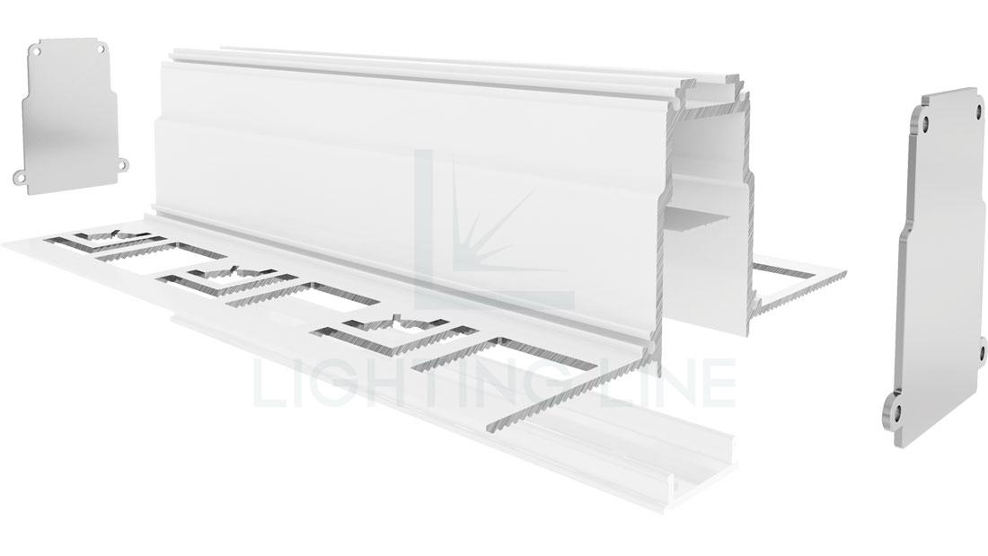 Perfil en aluminio para tiras de led PR-DW11-03