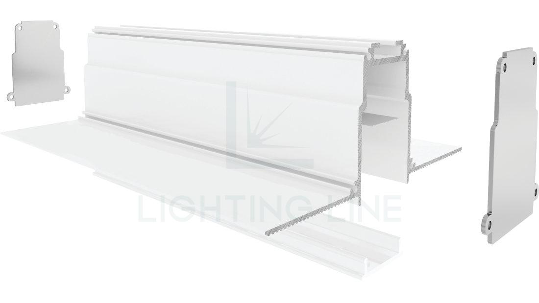Perfil en aluminio para tiras de led PR-DW11-03-W3_DIF Perfil en aluminio para tiras de led PR-DW11-03-W3_DIF